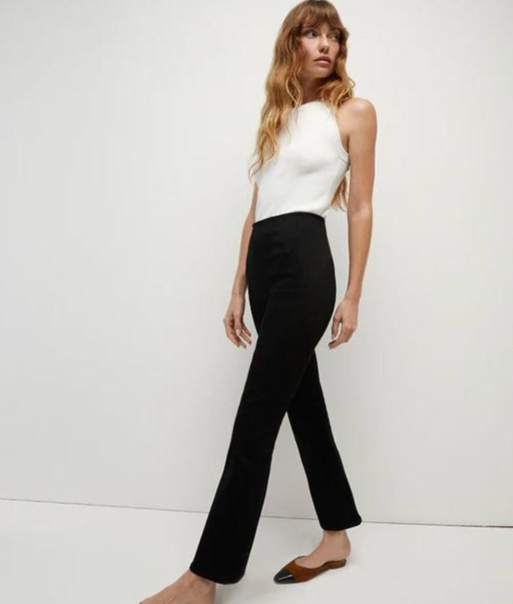 VERONICA BEARD Carson Off-Duty Ankle Flare Jean in Onyx Size Women's 10